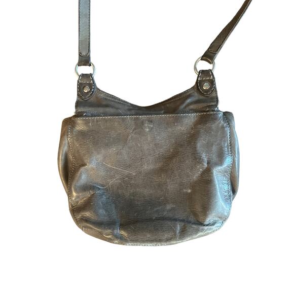 Frye 34DB130 Melissa Saddle Leather Purse Bag Distressed Gray Crossbody - Picture 6 of 8